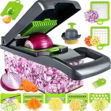 Multi-functional vegetable cutter, kitchen household, potato shreds, shredded and diced, radish grater, slicer