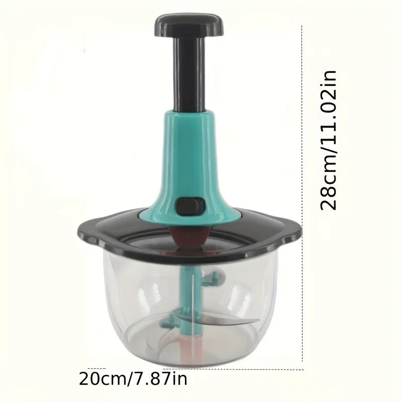 1Pc Multifunctional Food Chopper, Quick Manual Press Chopper, Vegetable Chopper