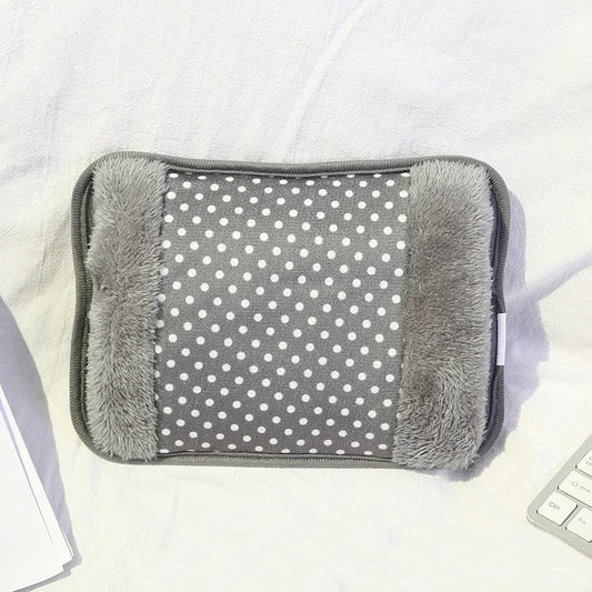 Rechargeable Hot Water Bottle Cute Electric Hand Warmer EU Plug Reusable Hot Compress Bag Heating Pad Hand Pocket Warmer