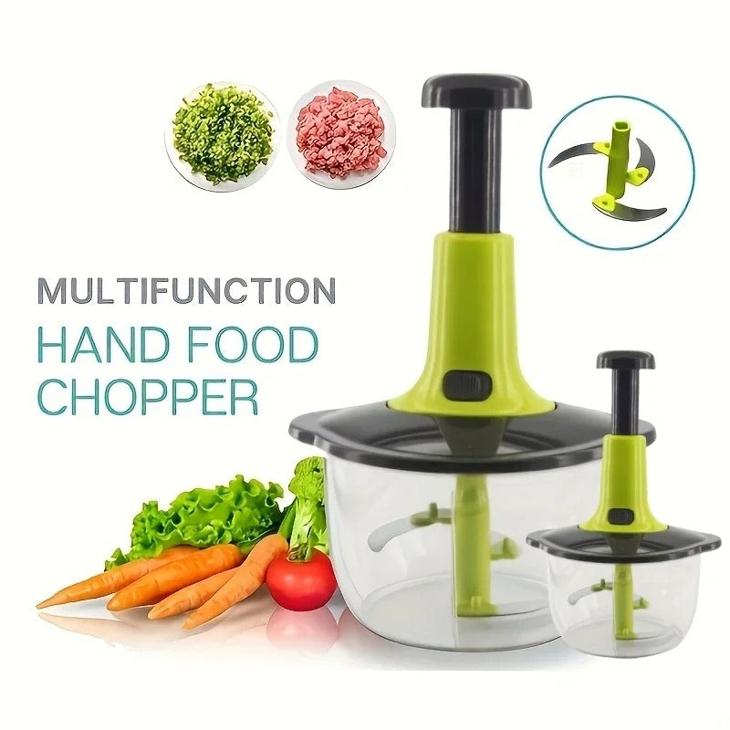 1Pc Multifunctional Food Chopper, Quick Manual Press Chopper, Vegetable Chopper