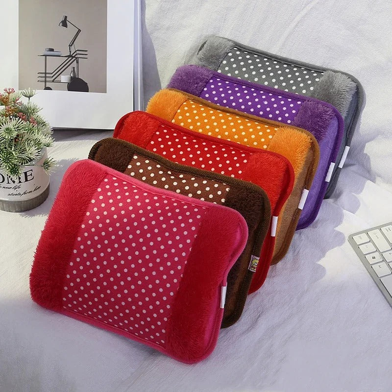 Rechargeable Hot Water Bottle Cute Electric Hand Warmer EU Plug Reusable Hot Compress Bag Heating Pad Hand Pocket Warmer