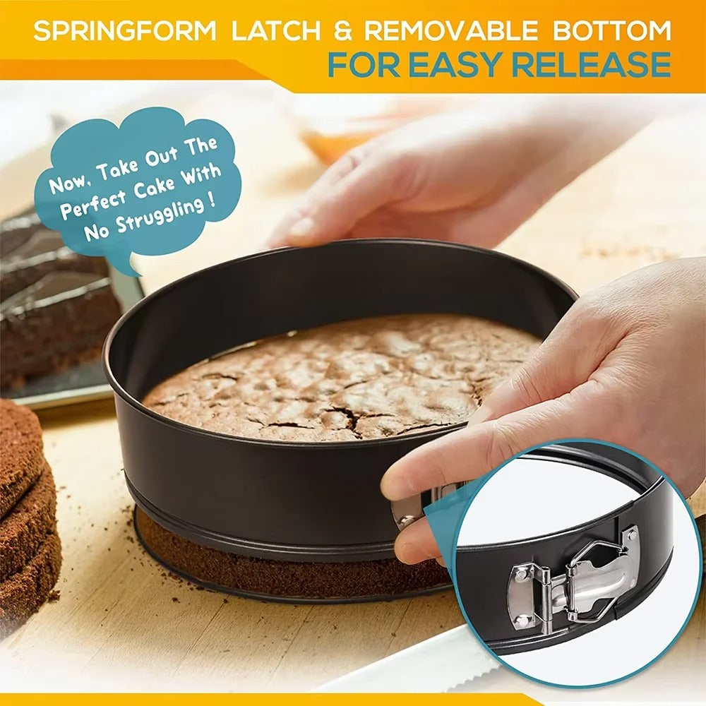 3 Pcs Springform Cake Pans Round Nonstick Baking Pans Spring Form For Cheesecake