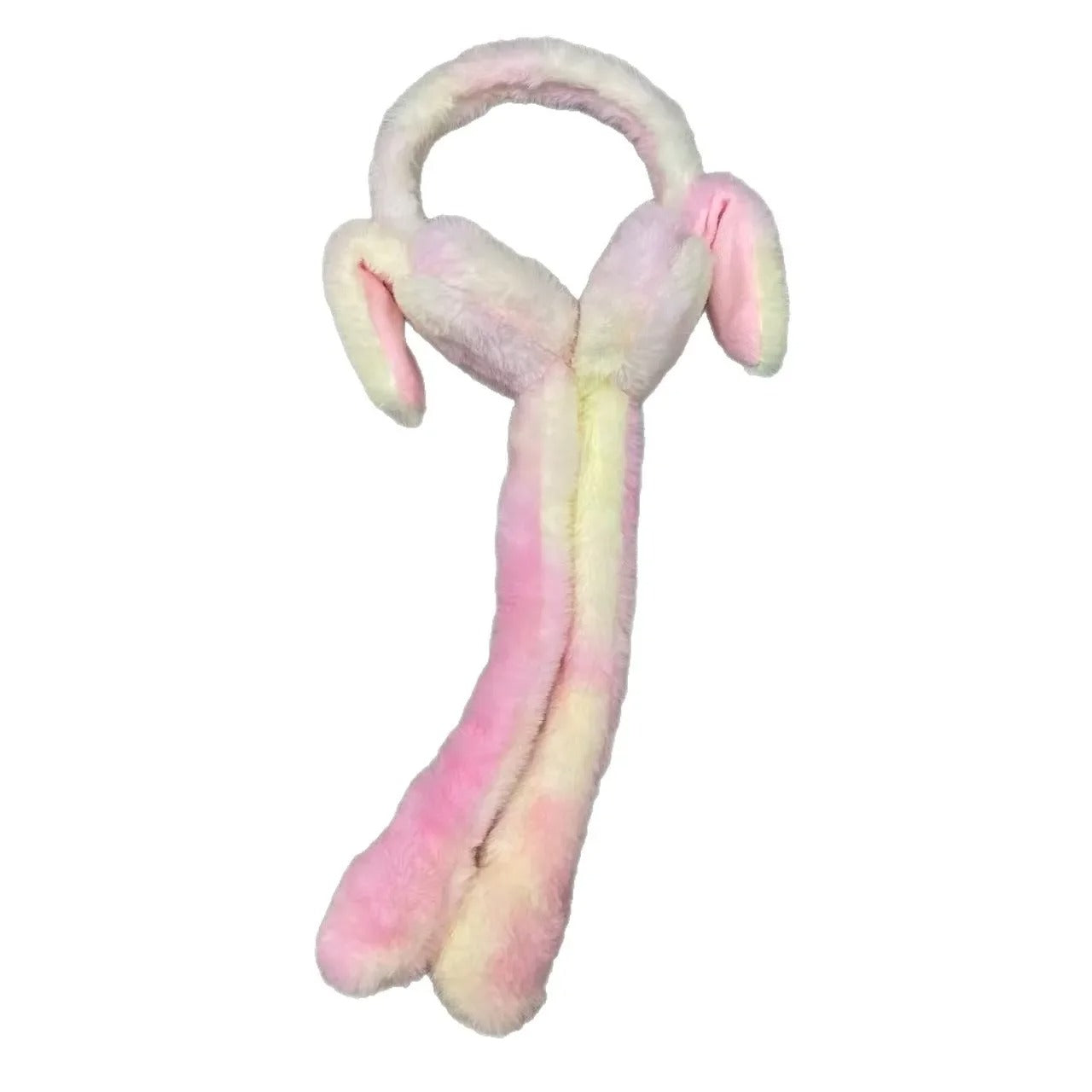 Tie Dye Plush Ear Muffs Cute Student Ear Covers Moving Airbag Rabbit Ear Covers Cold Resistance Warmth Protection Accessories