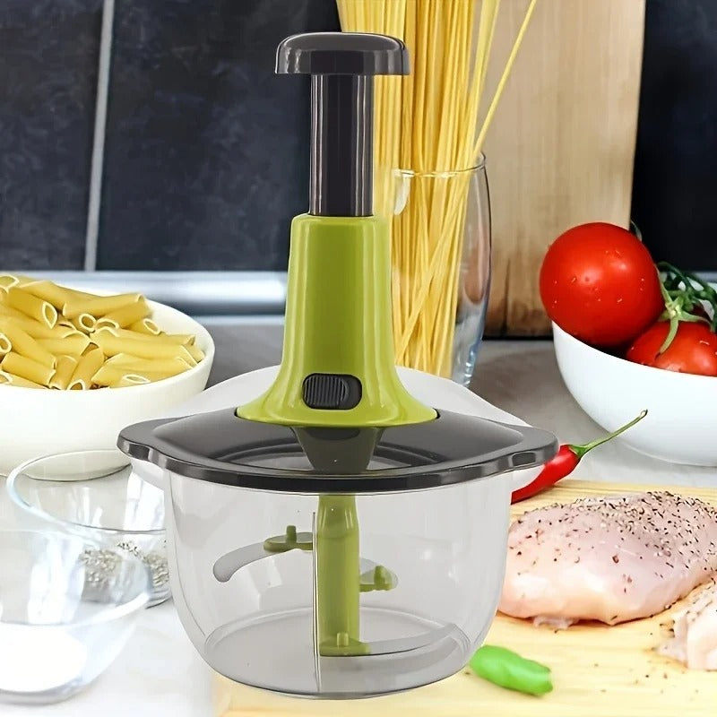 1Pc Multifunctional Food Chopper, Quick Manual Press Chopper, Vegetable Chopper