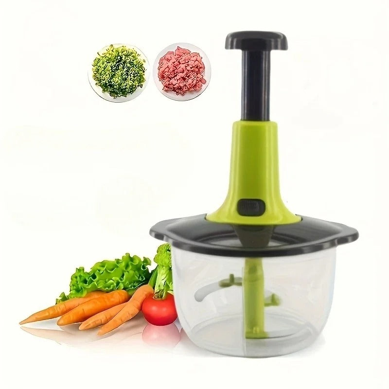 1Pc Multifunctional Food Chopper, Quick Manual Press Chopper, Vegetable Chopper