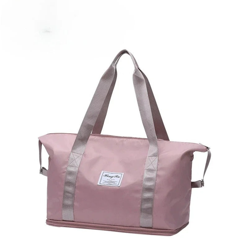 Causal Backpack Travel Fitness Waterproof Foldable Luggage Handbag Outdoor Luggage Storage Bag Separation Fitness Bag Handbag