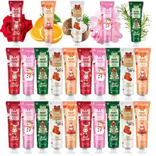 20PCS Christmas hand cream gift set-creamy moisturizer for dry hands, perfect gift for women, Daily Hand Care