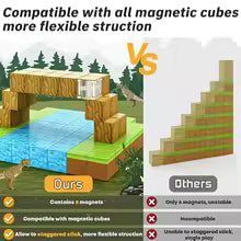 100pcs Magnetic Blocks Toy Build Magnet Set For Boys Girls Stem Montessori Sensory Cubes For Toddlers Gift